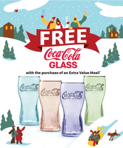 McDonald’s Canada Offer: FREE Coca-Cola Glass with Meal
