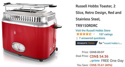 Amazon Canada Pre Black Friday Deals: Save 40% on Russell Hobbs Toaster, 2 Slice +  on Bomaker WiFi Mini Projector + More Offers