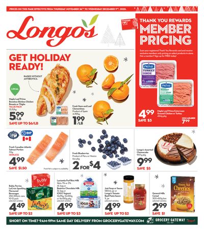 Longo's Flyer November 26  to December 9