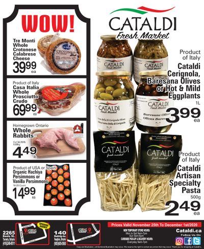Cataldi Fresh Market Flyer November 25 to December 1