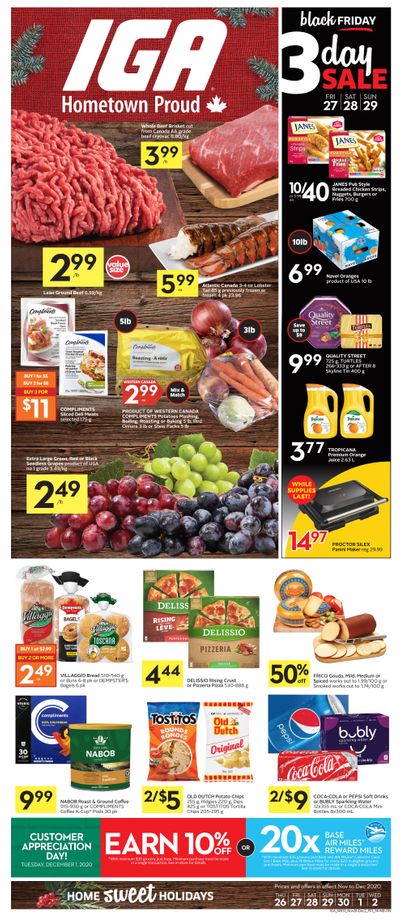 IGA (MB, ON & SK) Flyer November 26  to December 2