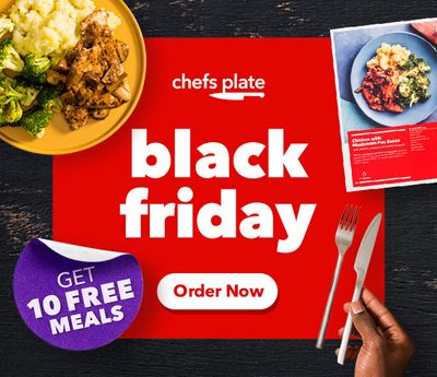 Chefs Plate Canada Black Friday Flash Sale: Get 10 FREE Meals