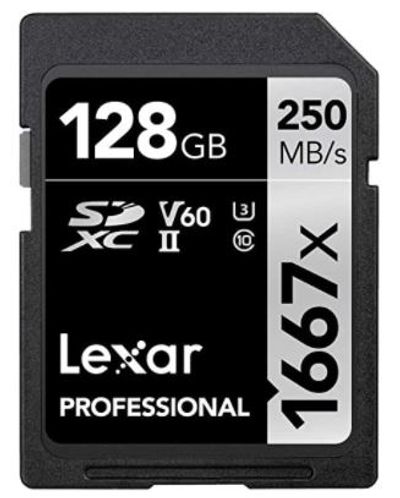 Lexar Professional 1667X 128GB SDXC Uhs-II/U3 Card (LSD128CBNA1667) For $38.99 At Amazon Canada