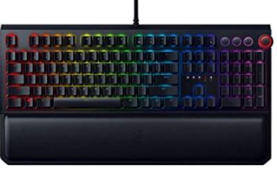 Razer BlackWidow Elite Mechanical Gaming Keyboard: Green Mechanical Switches - Tactile & Clicky - Chroma RGB Lighting - Magnetic Wrist Rest - Dedicated Media Keys & Dial - USB Passthrough, Classic Black (RZ03-02620200-R3U1) For $129.99 At Amazon Canada