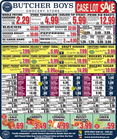 Butcher Boys Grocery Store Flyer September 13 to 23