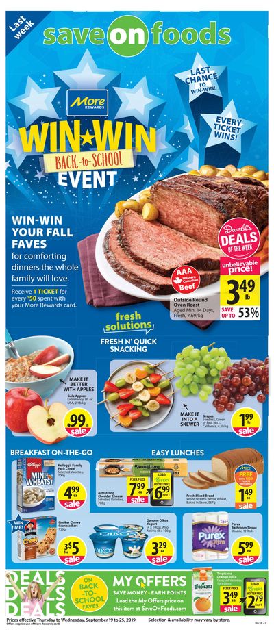 Save on Foods (SK) Flyer September 19 to 25