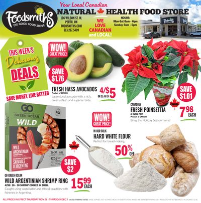 Foodsmiths Flyer November 26 to December 3
