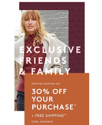 Naturalizer Canada Friends & Family Sale: Save 30% Off Your Purchase + FREE Shipping with Promo Code
