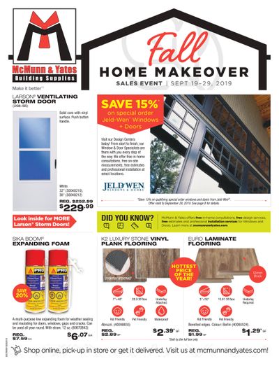 McMunn & Yates Building Supplies Flyer September 19 to 29