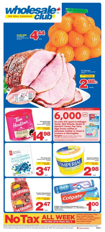 Real Canadian Wholesale Club Flyer November 27 to December 3