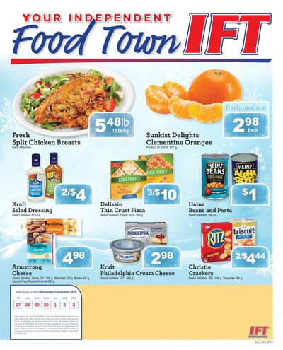IFT Independent Food Town Flyer November 27 to December 3