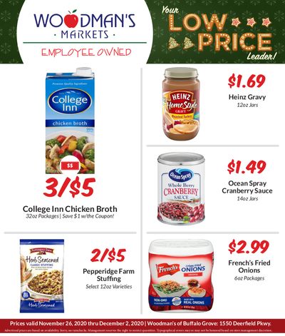 Woodman's Market (IL) Thanksgiving Weekly Ad Flyer November 26 to December 2, 2020
