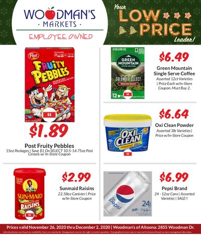 Woodman's Market (WI) TThanksgiving Weekly Ad Flyer November 26 to December 2, 2020