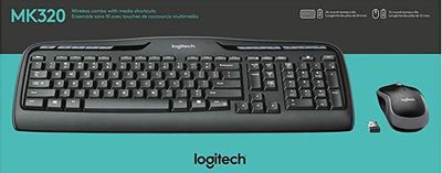 Logitech MK320 Wireless Desktop Keyboard and Mouse Combo — Entertainment Keyboard and Mouse, 2.4GHz Encrypted Wireless Connection, Long Battery Life, French Canadian Layout For $29.99 At Amazon Canada
