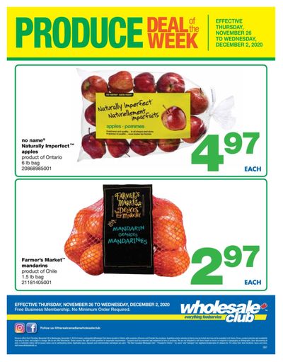 Wholesale Club (ON) Produce Deal of the Week Flyer November 26 to December 2