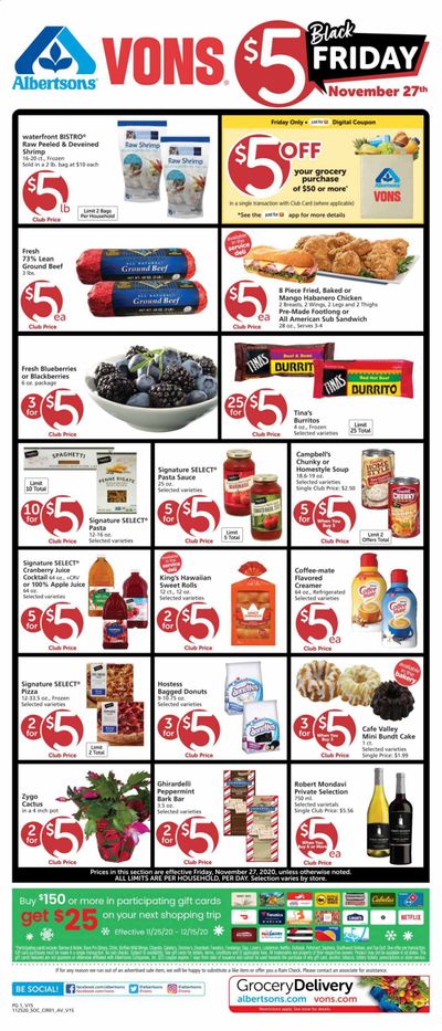 Albertsons Weekly Ad Flyer November 25 to December 15