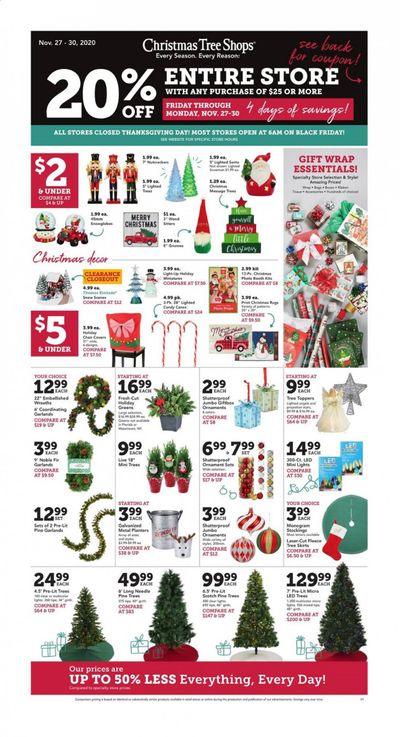 Christmas Tree Shops Weekly Ad Flyer November 27 to November 30