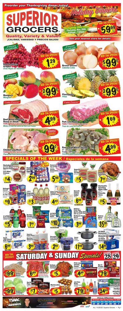 Superior Grocers Weekly Ad Flyer November 25 to December 1