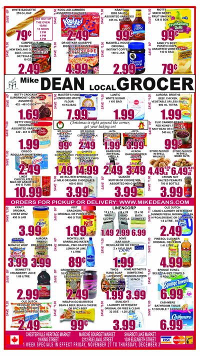 Mike Dean's Super Food Stores Flyer November 27 to December 3