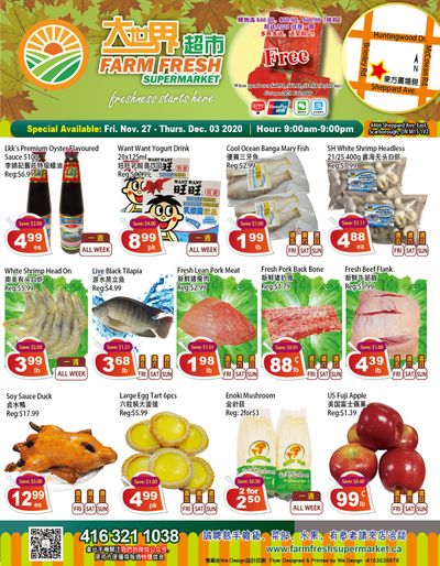 Farm Fresh Supermarket Flyer November 27 to December 3