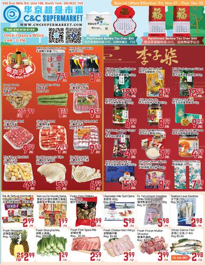 C&C Supermarket Flyer November 27 to December 3