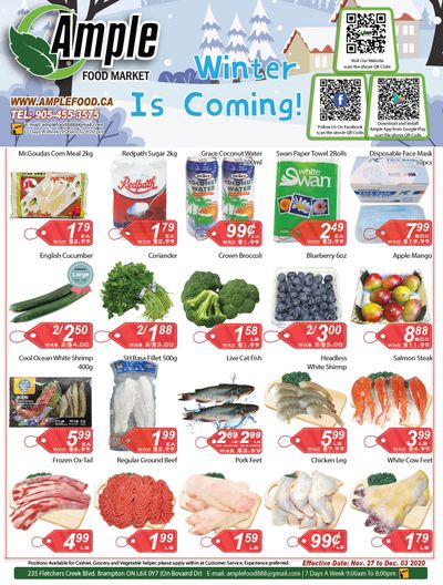 Ample Food Market Flyer November 27 to December 3
