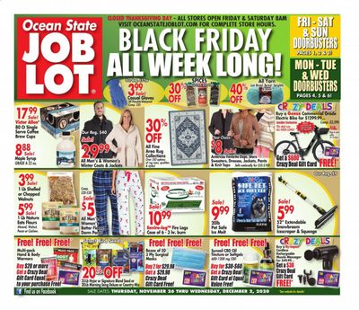Ocean State Job Lot Weekly Ad Flyer November 26 to December 2