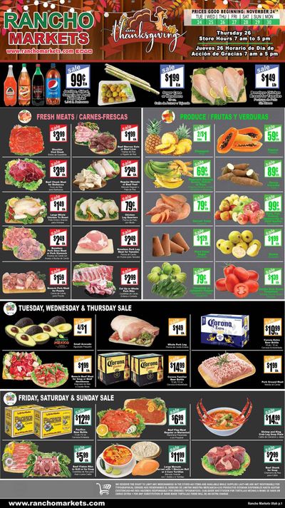 Rancho Markets Weekly Ad Flyer November 24 to November 30