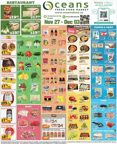 Oceans Fresh Food Market (Brampton) Flyer November 27 to December 3