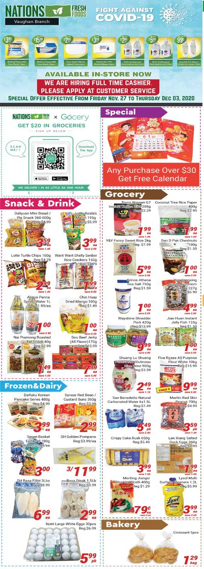 Nations Fresh Foods (Vaughan) Flyer November 27 to December 3