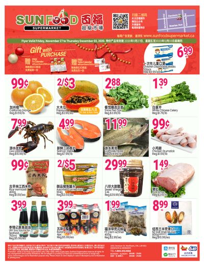 Sunfood Supermarket Flyer November 27 to December 3