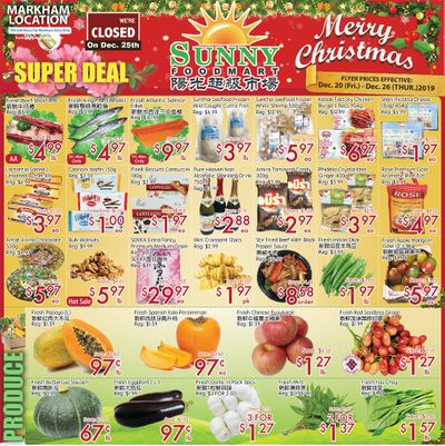 Sunny Foodmart (Markham) Flyer December 20 to 26