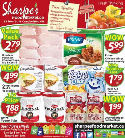 Sharpe's Food Market Flyer September 19 to 25