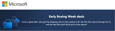 Microsoft Store Canada Early Boxing Day PC Deals: Save $500 on PCs, $150 on Xbox One