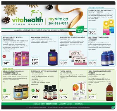 Vita Health Fresh Market Flyer December 20 to January 5