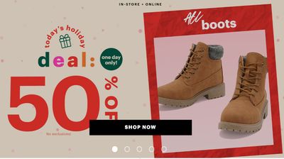 Ardene Canada Holiday Sale: Save 50% Off All Boots, Today Only + 40% Off Party Styles & Ugly X-Mas Collection + More Deals
