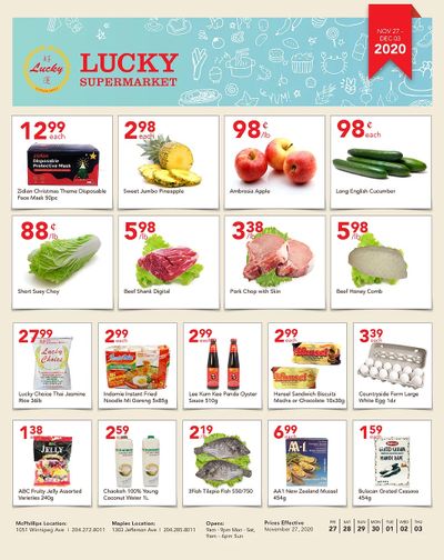Lucky Supermarket (Winnipeg) Flyer November 27 to December 3