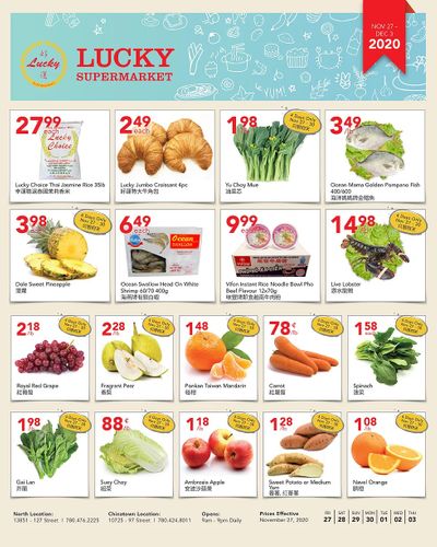 Lucky Supermarket (Edmonton) Flyer November 27 to December 3