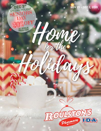 Roulston's Pharmacy Home for the Holidays Flyer November 25 to December 2