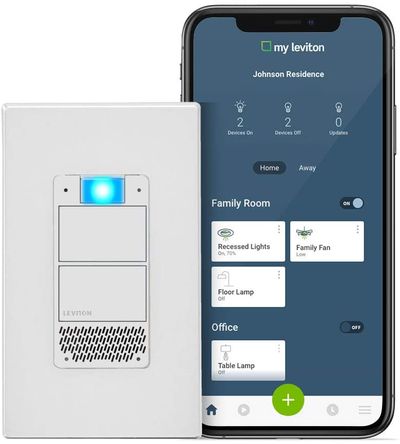 Smart Dimmer, Leviton DWVAA-1BW Decora Smart Wi-Fi Voice  On Sale for $ 95.20 at Amazon Canada