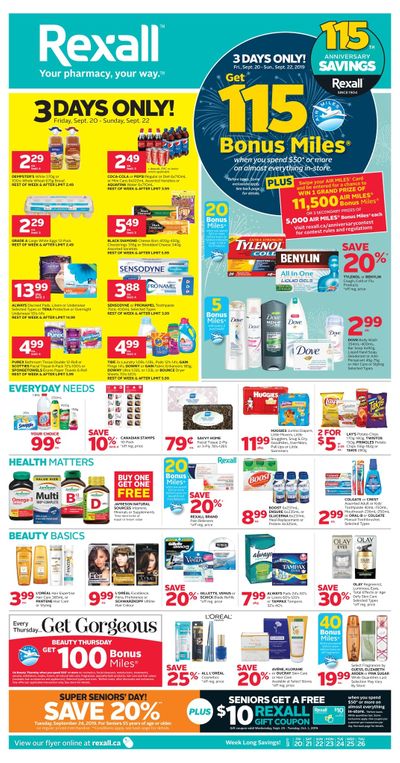 Rexall (West) Flyer September 20 to 26