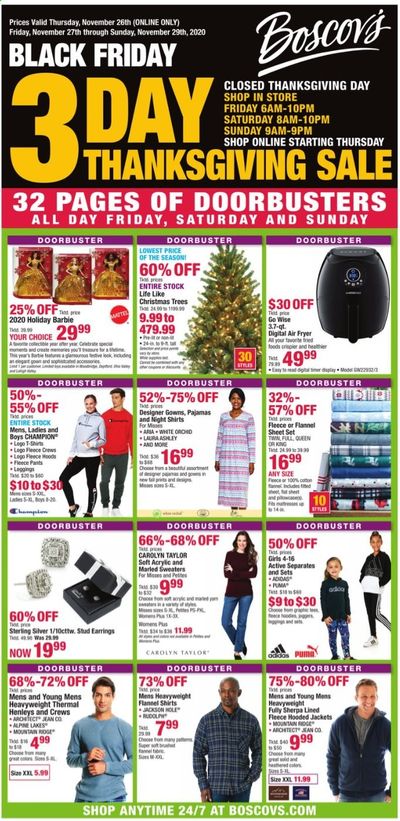 Boscov's Weekly Ad Flyer November 25 to November 29