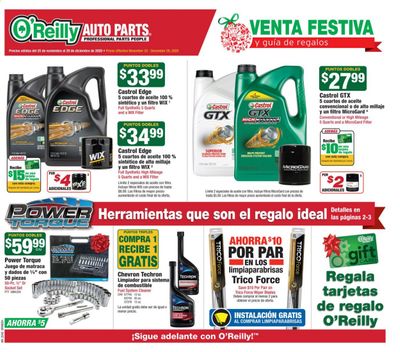 O'Reilly Auto Parts Weekly Ad Flyer November 25 to December 29