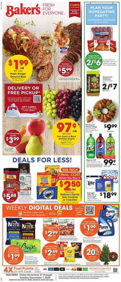 Baker's Weekly Ad Flyer November 27 to December 1