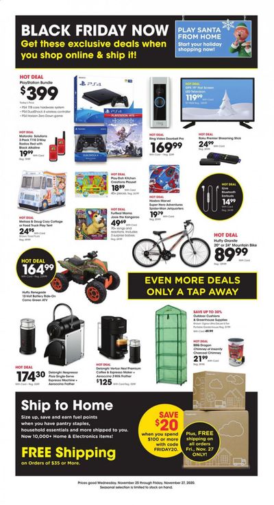 Fred Meyer (DC, DE, NJ, NY, PA, VA) Weekly Ad Flyer November 25 to November 27