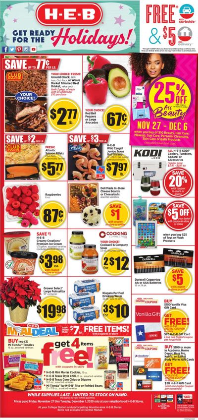 H-E-B (TX) Weekly Ad Flyer November 27 to December 1