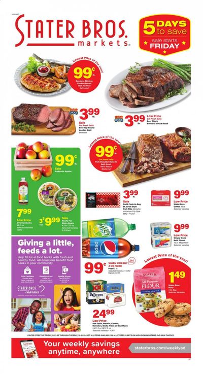 Stater Bros. Weekly Ad Flyer November 27 to December 1