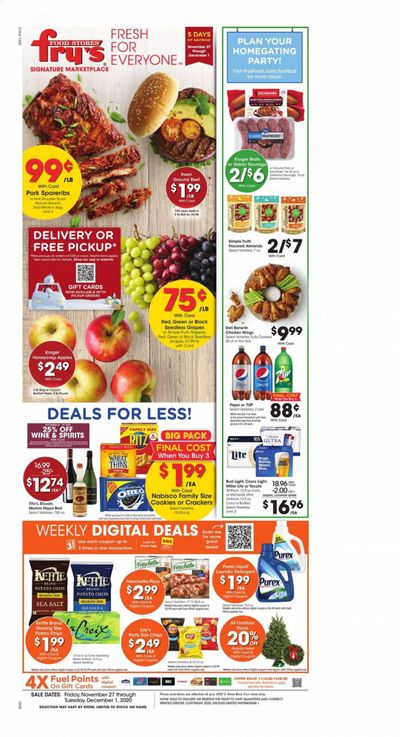Fry’s (AZ) Weekly Ad Flyer November 27 to December 1