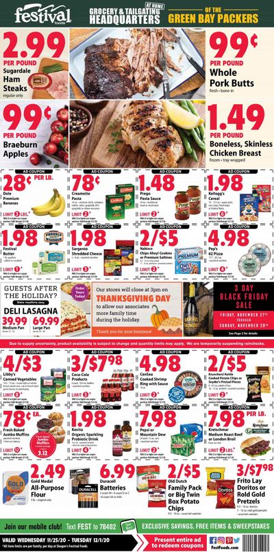 Festival Foods Weekly Ad Flyer November 25 to December 1