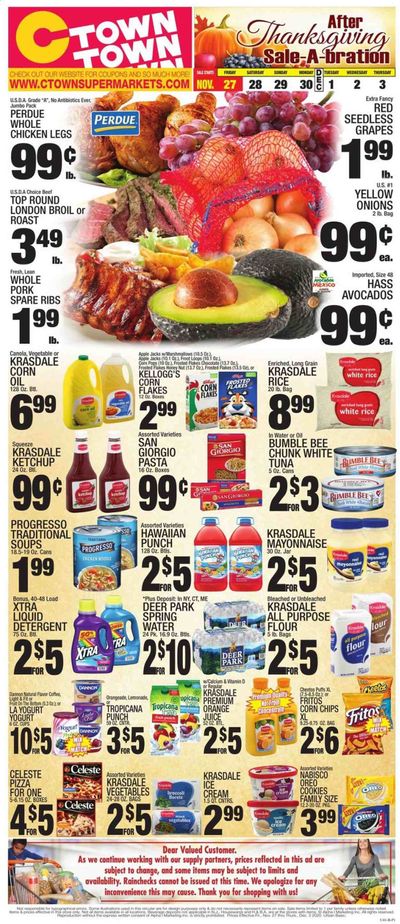 C-Town Weekly Ad Flyer November 27 to December 3